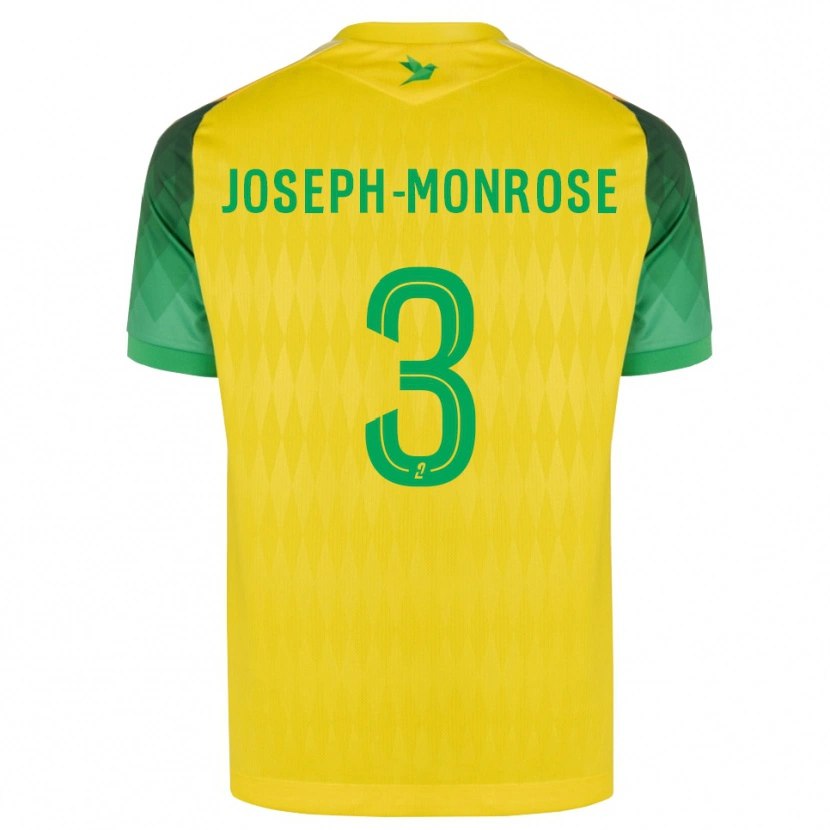 Danxen Uomo Maglia Florian Joseph-Monrose #3 Giallo Verde Rosso Kit Gara Home 2026/27 Maglietta