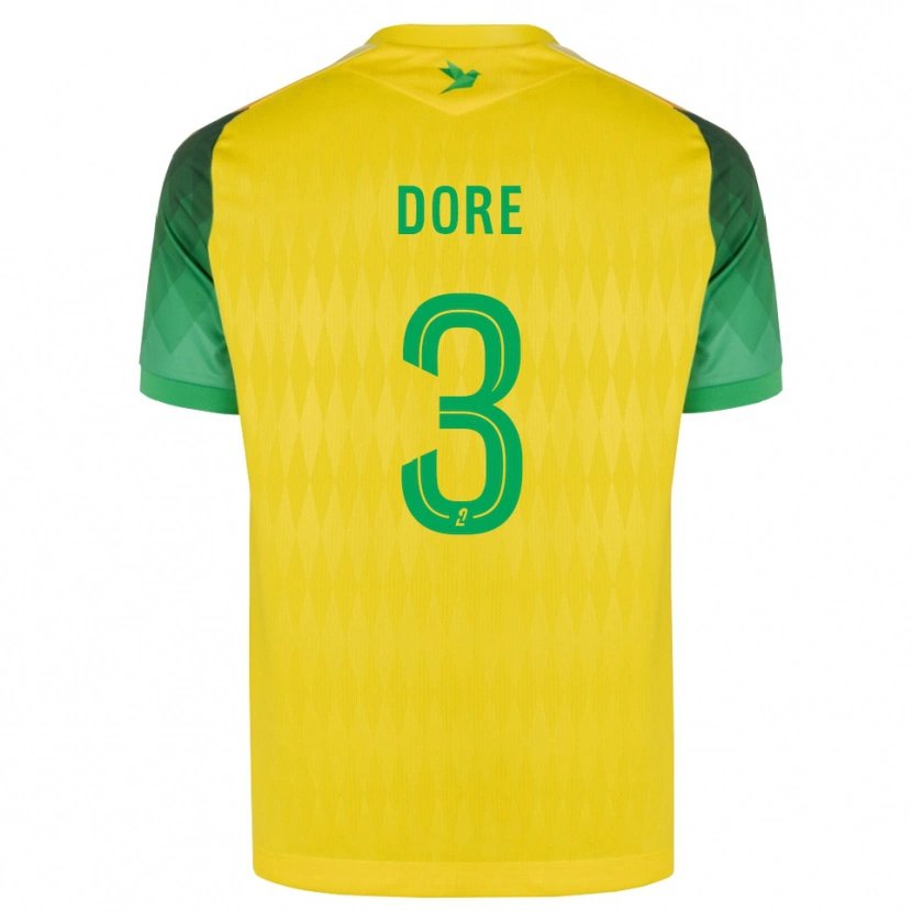 Danxen Uomo Maglia Louis Dore #3 Giallo Verde Rosso Kit Gara Home 2026/27 Maglietta