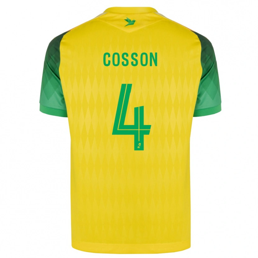 Danxen Uomo Maglia Maureen Cosson #4 Giallo Verde Rosso Kit Gara Home 2026/27 Maglietta