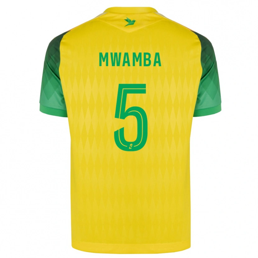Danxen Uomo Maglia Musunda Mwamba #5 Giallo Verde Rosso Kit Gara Home 2026/27 Maglietta