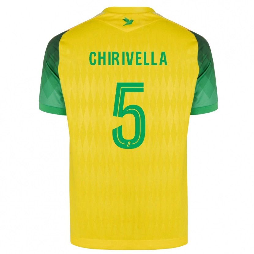 Danxen Uomo Maglia Pedro Chirivella #5 Giallo Verde Rosso Kit Gara Home 2026/27 Maglietta