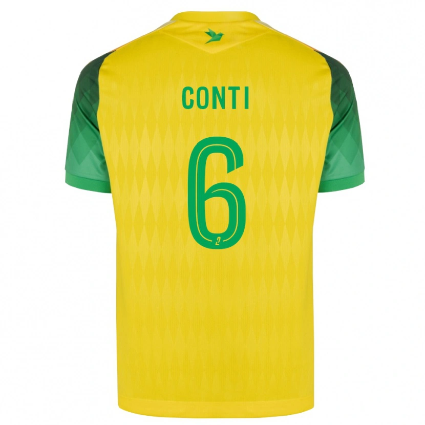 Danxen Uomo Maglia Alexandre Conti #6 Giallo Verde Rosso Kit Gara Home 2026/27 Maglietta