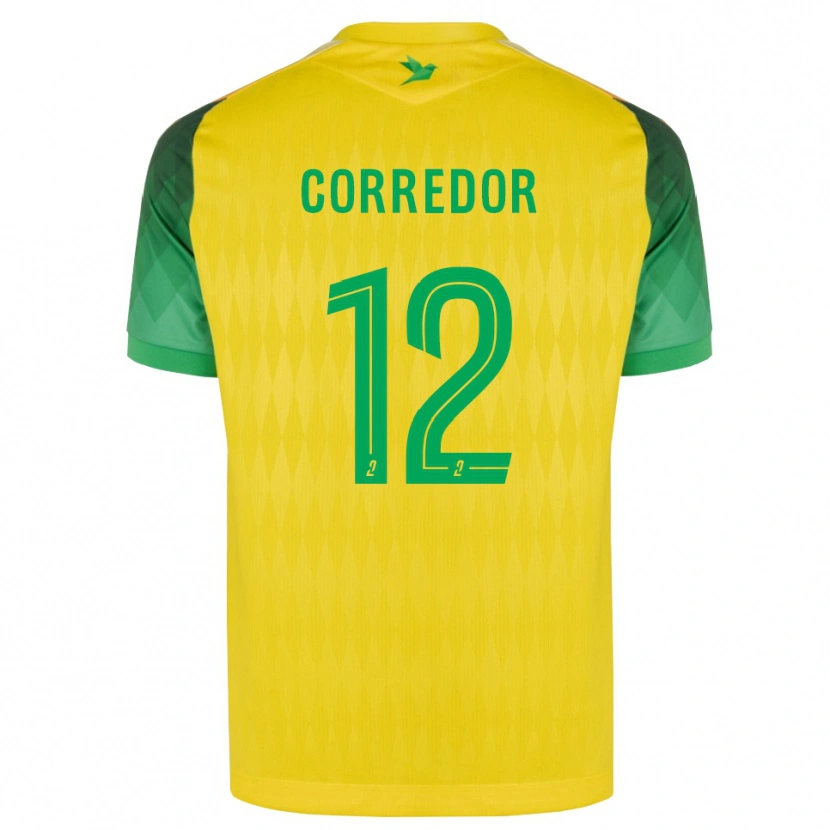 Danxen Uomo Maglia Killian Corredor #12 Giallo Verde Rosso Kit Gara Home 2026/27 Maglietta