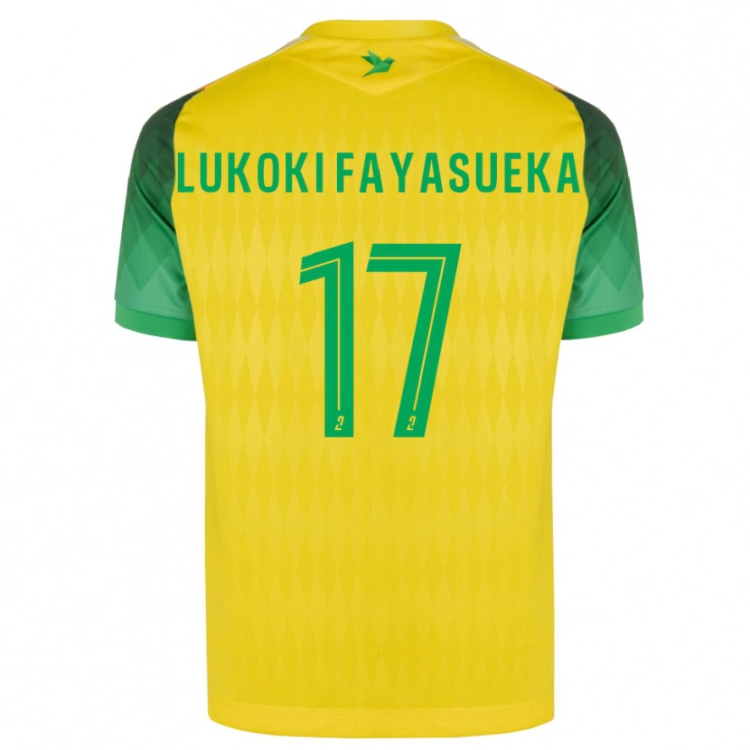 Danxen Uomo Maglia Kévin Lukoki Fayasueka #17 Giallo Verde Rosso Kit Gara Home 2026/27 Maglietta
