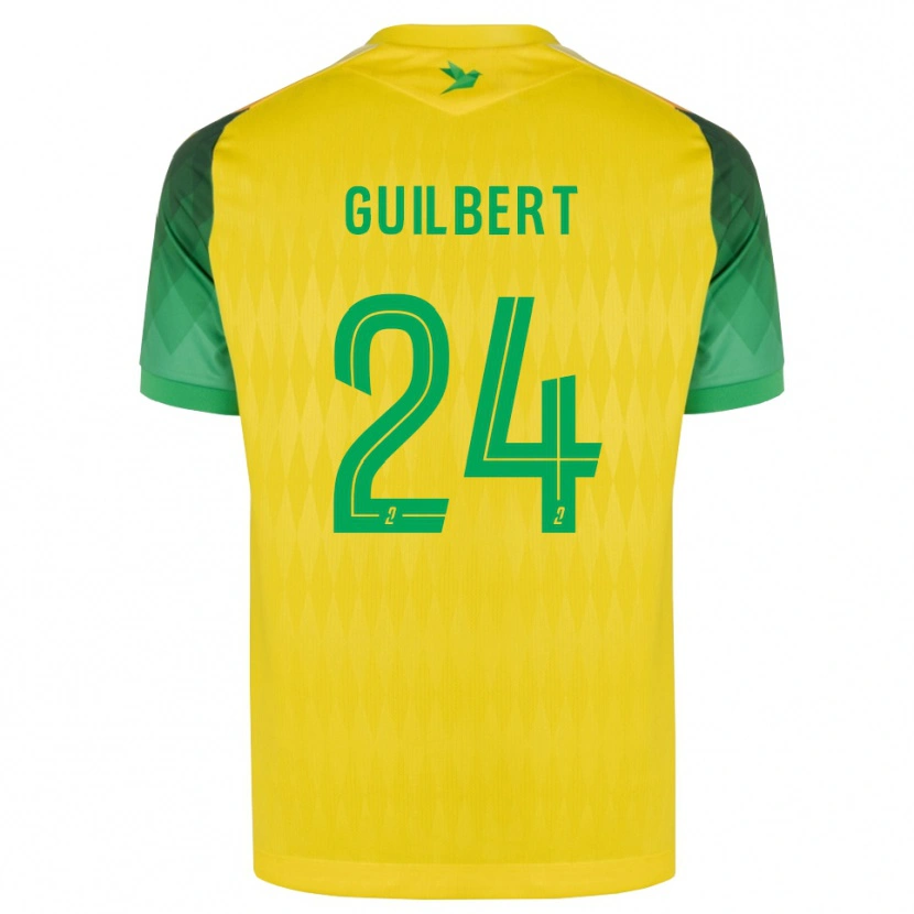 Danxen Uomo Maglia Frédéric Guilbert #24 Giallo Verde Rosso Kit Gara Home 2026/27 Maglietta