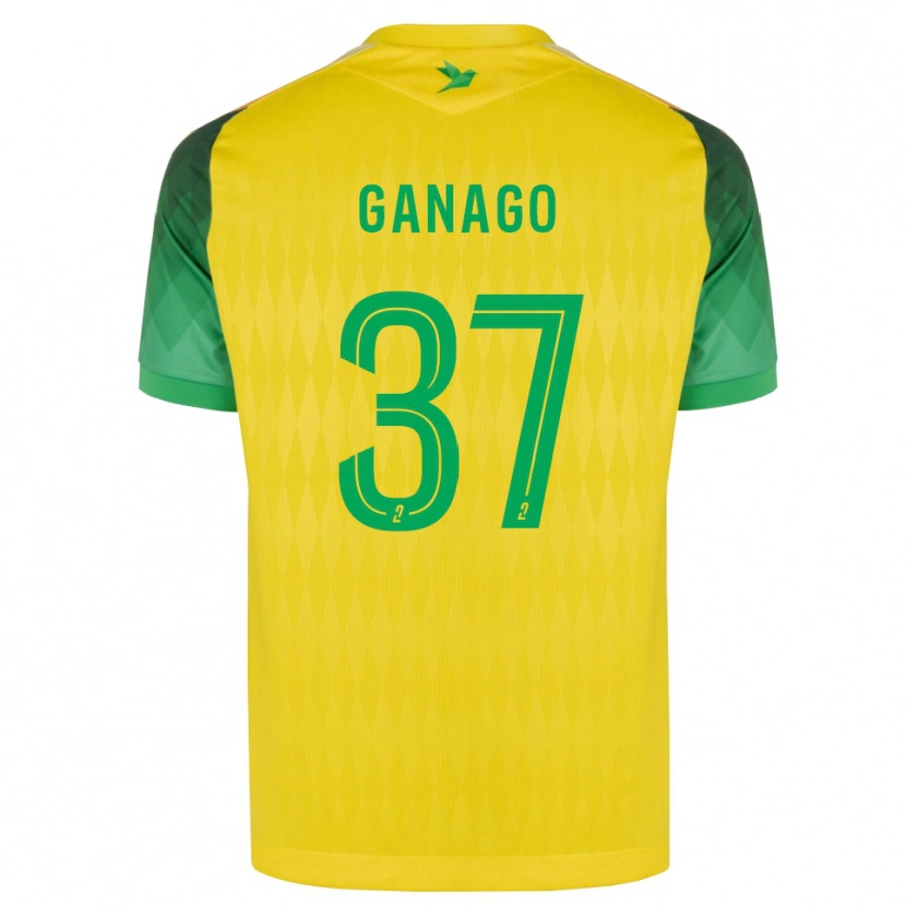Danxen Uomo Maglia Ignatius Ganago #37 Giallo Verde Rosso Kit Gara Home 2026/27 Maglietta
