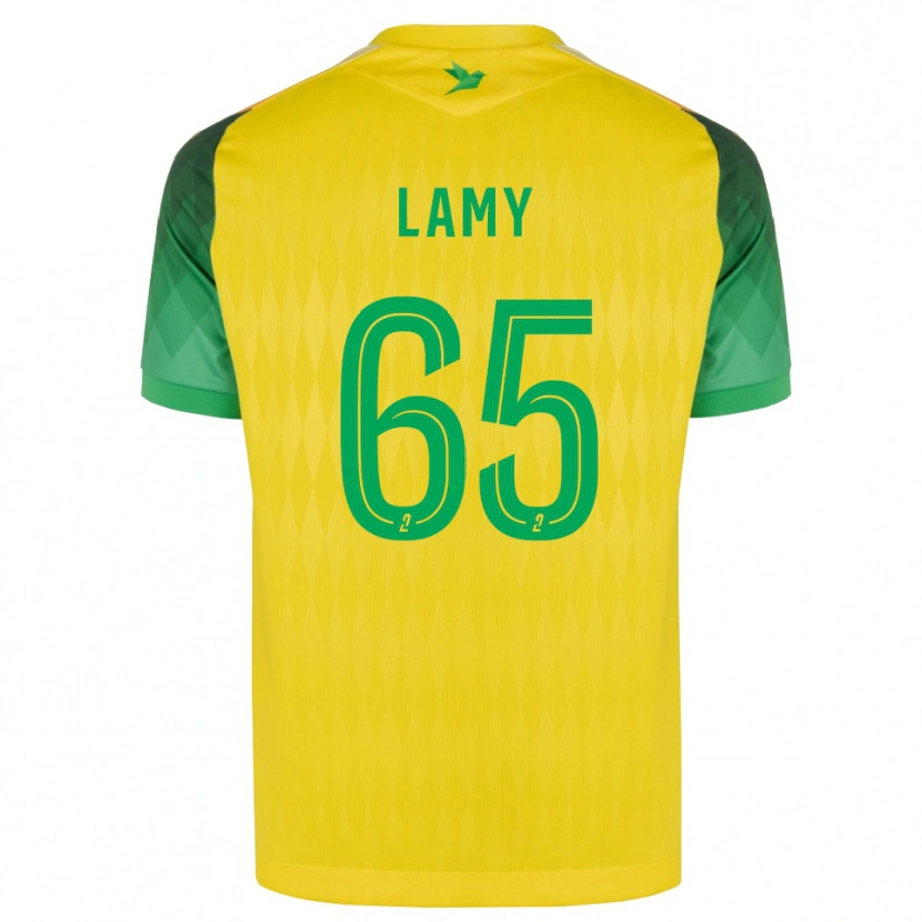 Danxen Uomo Maglia Hugo Lamy #65 Giallo Verde Rosso Kit Gara Home 2026/27 Maglietta