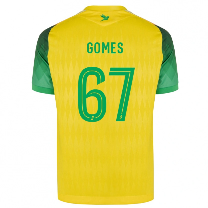 Danxen Uomo Maglia Malang Gomes #67 Giallo Verde Rosso Kit Gara Home 2026/27 Maglietta