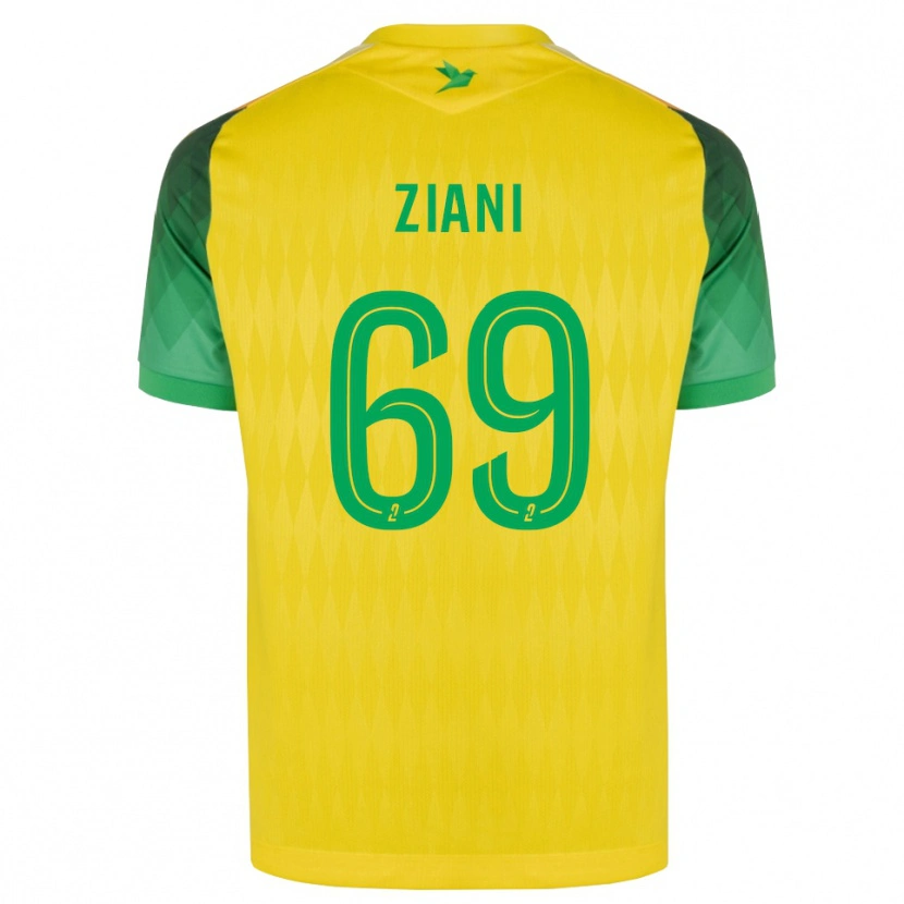 Danxen Uomo Maglia Sacha Ziani #69 Giallo Verde Rosso Kit Gara Home 2026/27 Maglietta