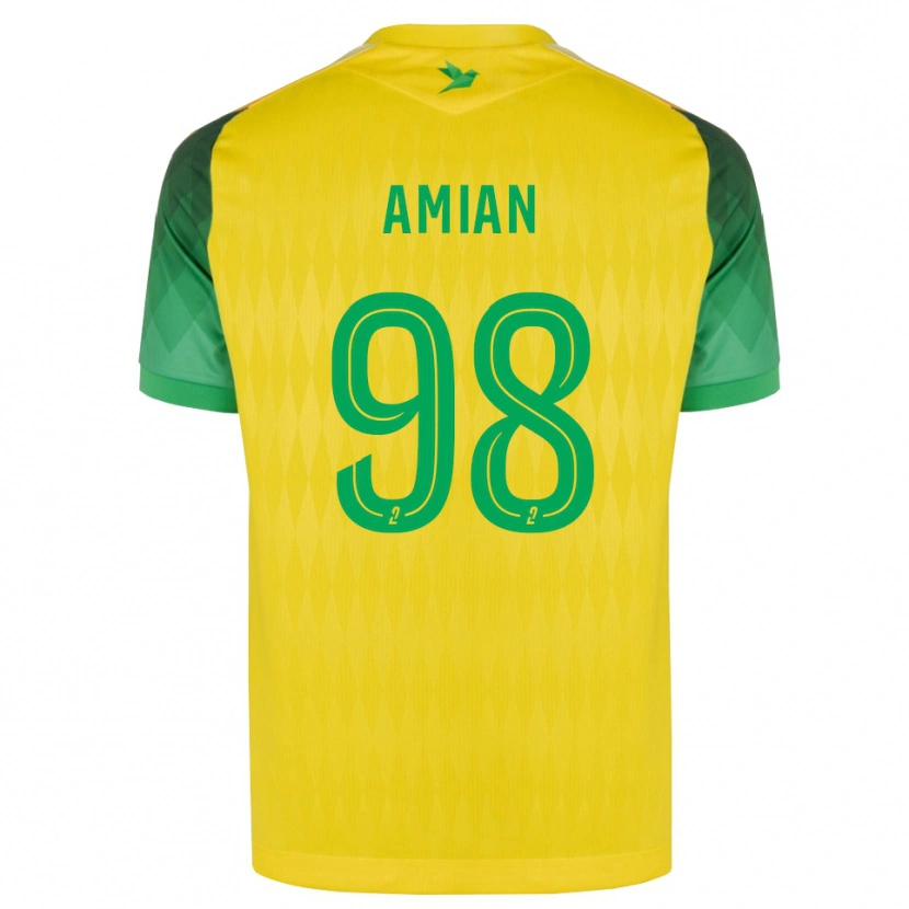Danxen Uomo Maglia Kelvin Amian #98 Giallo Verde Rosso Kit Gara Home 2026/27 Maglietta