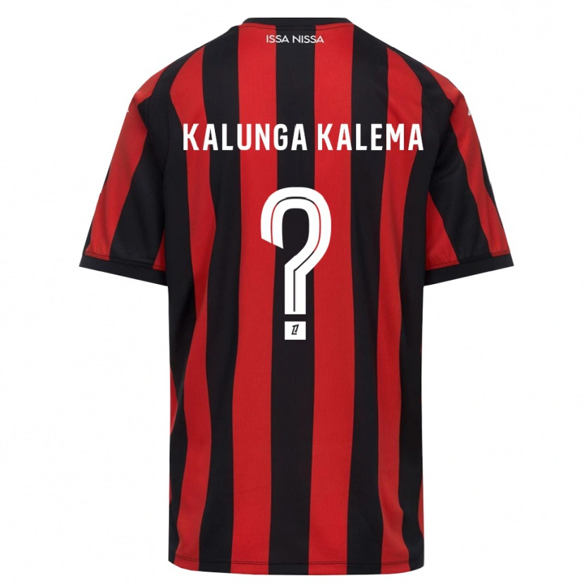 Danxen Uomo Maglia Kevin Kalunga Kalema #0 Rosso Nero Bianco Kit Gara Home 2026/27 Maglietta