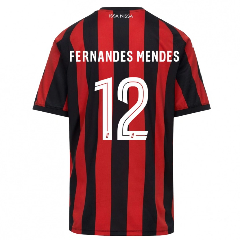 Danxen Uomo Maglia Mathis Fernandes Mendes #12 Rosso Nero Bianco Kit Gara Home 2026/27 Maglietta