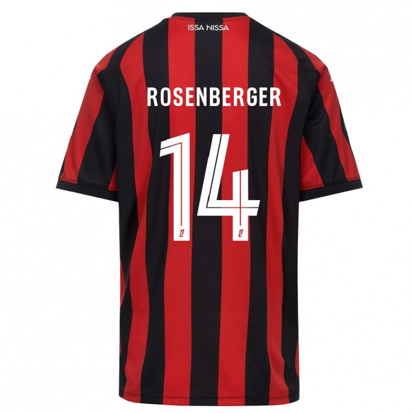 Danxen Uomo Maglia Léa Rosenberger #14 Rosso Nero Bianco Kit Gara Home 2026/27 Maglietta