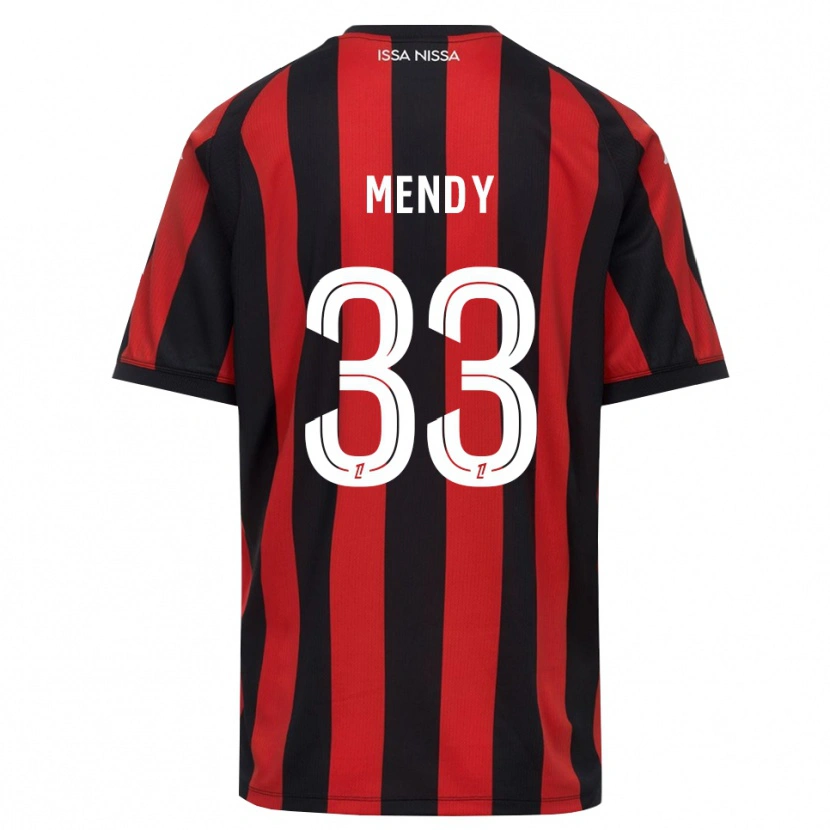 Danxen Uomo Maglia Antoine Mendy #33 Rosso Nero Bianco Kit Gara Home 2026/27 Maglietta