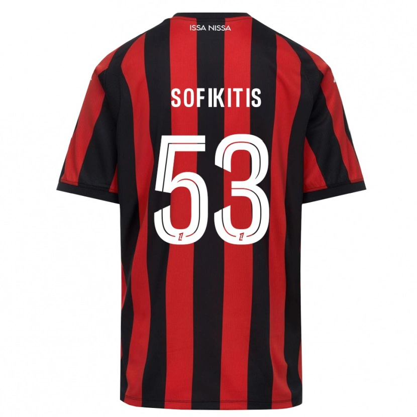 Danxen Uomo Maglia Yanis Sofikitis #53 Rosso Nero Bianco Kit Gara Home 2026/27 Maglietta