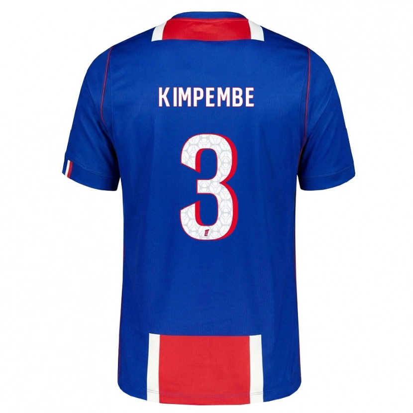 Danxen Uomo Maglia Presnel Kimpembe #3 Rosso Bianco Blu Kit Gara Home 2026/27 Maglietta