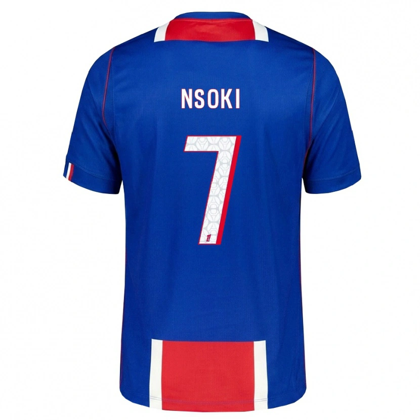 Danxen Uomo Maglia Noah Nsoki #7 Rosso Bianco Blu Kit Gara Home 2026/27 Maglietta