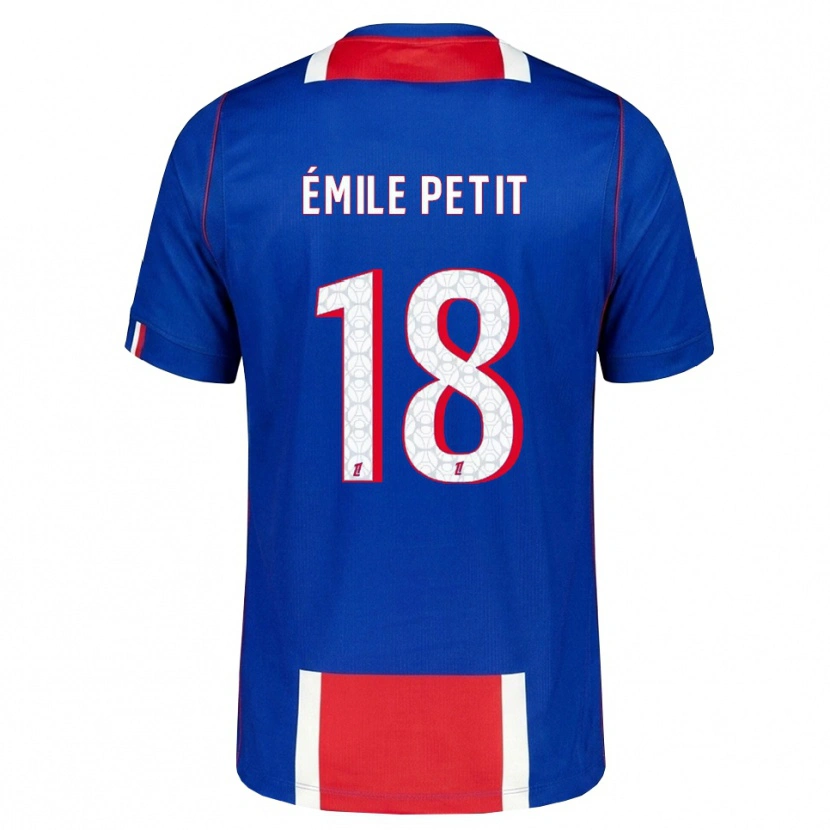 Danxen Uomo Maglia Noé Émile Petit #18 Rosso Bianco Blu Kit Gara Home 2026/27 Maglietta