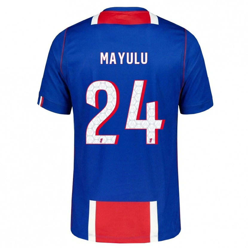Danxen Uomo Maglia Senny Mayulu #24 Rosso Bianco Blu Kit Gara Home 2026/27 Maglietta