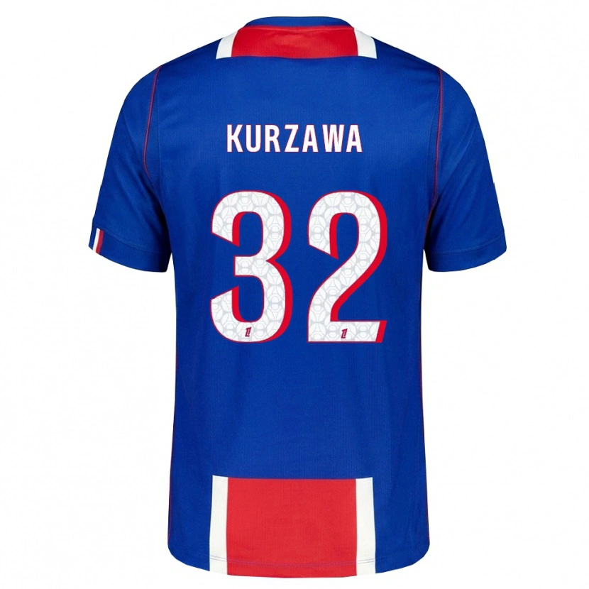 Danxen Uomo Maglia Layvin Kurzawa #32 Rosso Bianco Blu Kit Gara Home 2026/27 Maglietta