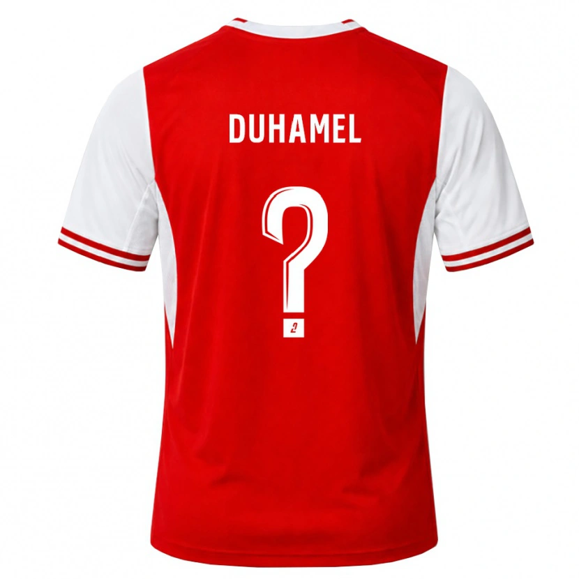 Danxen Uomo Maglia Lino Duhamel #0 Rosso Bianco Kit Gara Home 2026/27 Maglietta