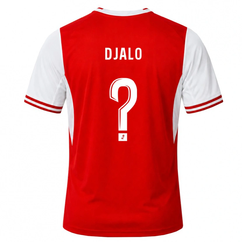 Danxen Uomo Maglia Mamadu Djaló #0 Rosso Bianco Kit Gara Home 2026/27 Maglietta
