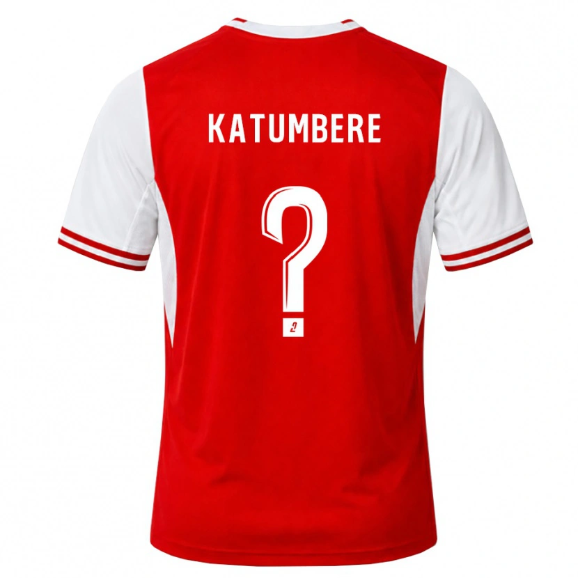 Danxen Uomo Maglia Noah Katumbere #0 Rosso Bianco Kit Gara Home 2026/27 Maglietta