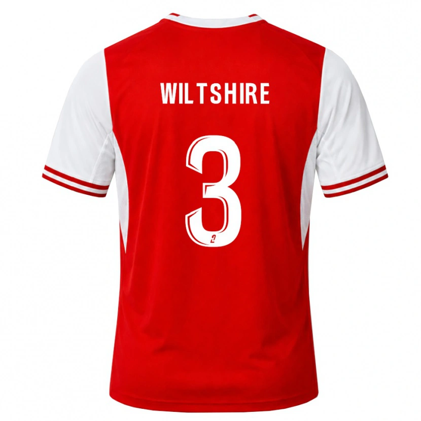 Danxen Uomo Maglia Tiernny Wiltshire #3 Rosso Bianco Kit Gara Home 2026/27 Maglietta