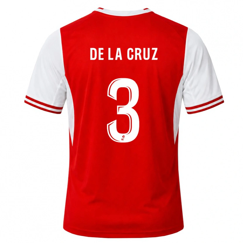 Danxen Uomo Maglia Maiky De La Cruz #3 Rosso Bianco Kit Gara Home 2026/27 Maglietta