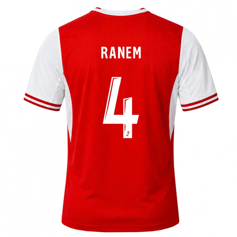 Danxen Uomo Maglia Nassim Ranem #4 Rosso Bianco Kit Gara Home 2026/27 Maglietta