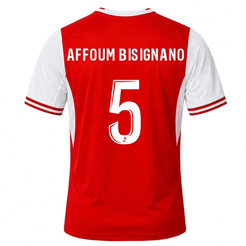 Danxen Uomo Maglia Layan Affoum Bisignano #5 Rosso Bianco Kit Gara Home 2026/27 Maglietta