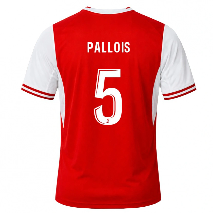 Danxen Uomo Maglia Nicolas Pallois #5 Rosso Bianco Kit Gara Home 2026/27 Maglietta