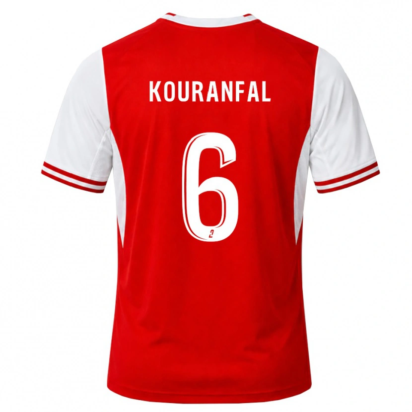 Danxen Uomo Maglia Chamsedin Kouranfal #6 Rosso Bianco Kit Gara Home 2026/27 Maglietta