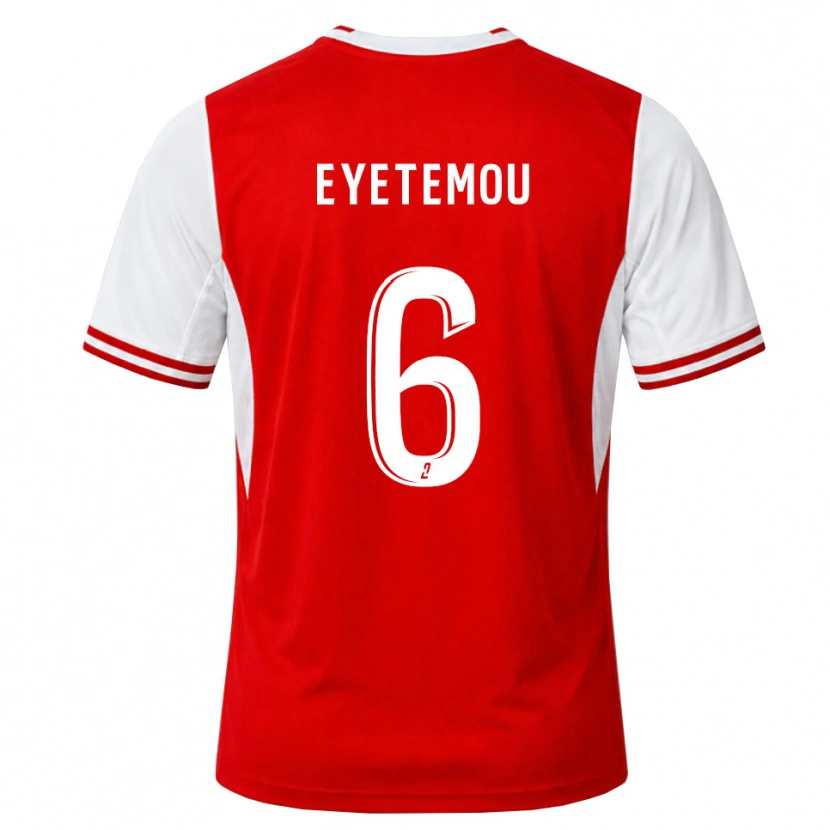 Danxen Uomo Maglia Paul Eyetemou #6 Rosso Bianco Kit Gara Home 2026/27 Maglietta