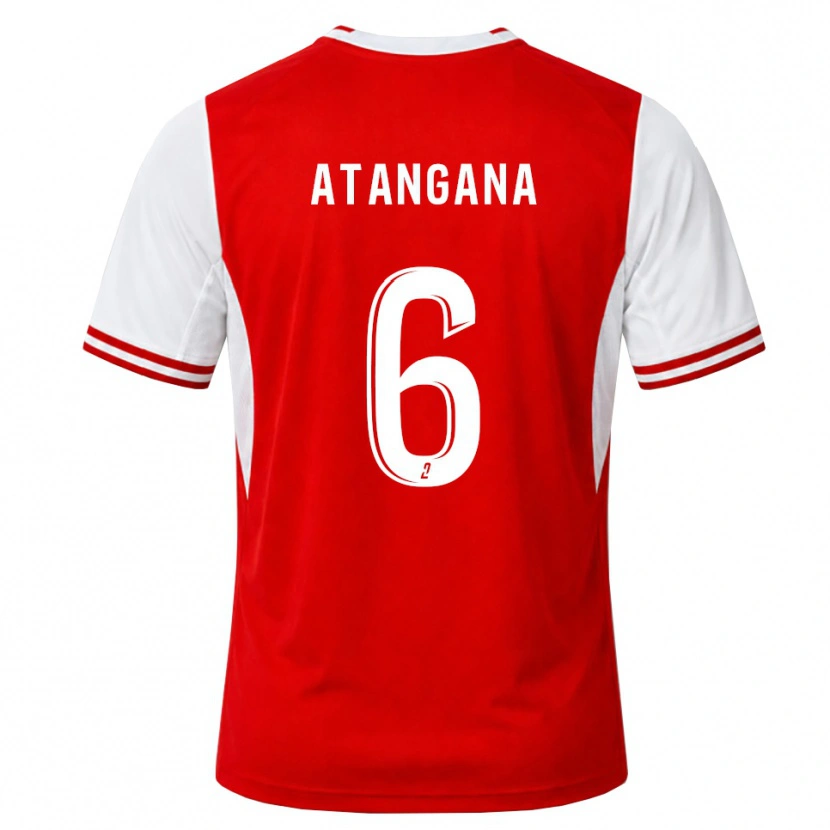Danxen Uomo Maglia Valentin Atangana Edoa #6 Rosso Bianco Kit Gara Home 2026/27 Maglietta