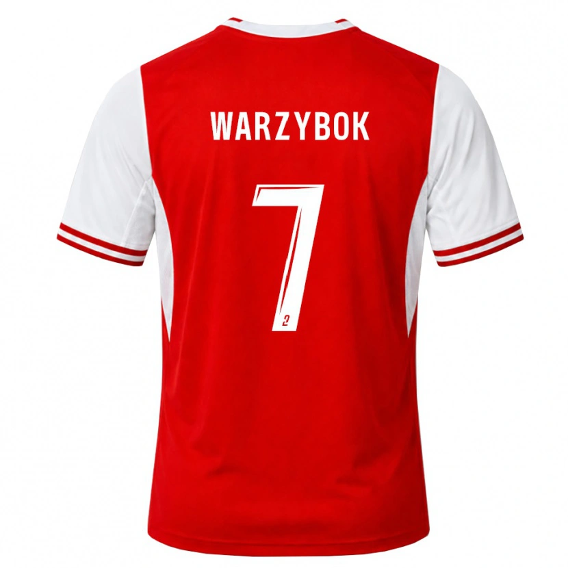 Danxen Uomo Maglia Olivier Warzybok #7 Rosso Bianco Kit Gara Home 2026/27 Maglietta