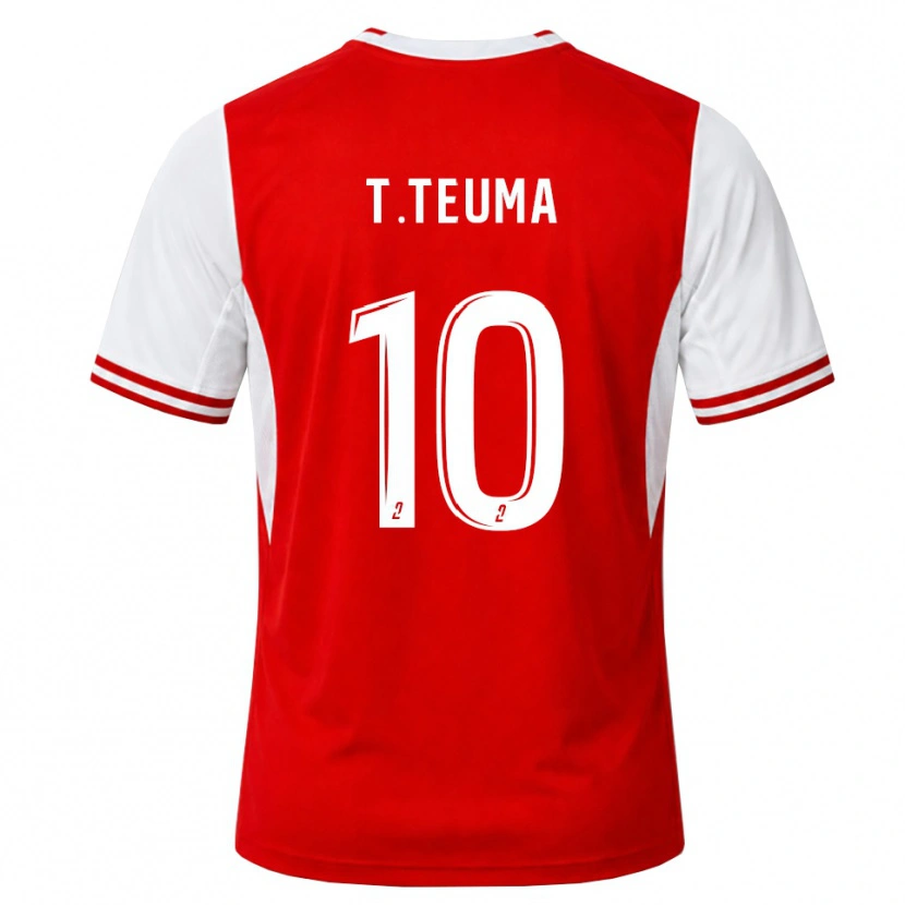 Danxen Uomo Maglia Teddy Teuma #10 Rosso Bianco Kit Gara Home 2026/27 Maglietta
