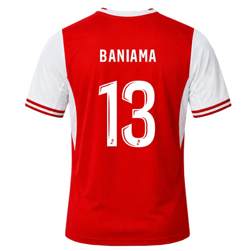 Danxen Uomo Maglia Messie Baniama #13 Rosso Bianco Kit Gara Home 2026/27 Maglietta
