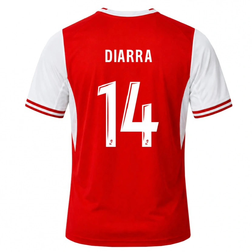 Danxen Uomo Maglia Amidou Diarra #14 Rosso Bianco Kit Gara Home 2026/27 Maglietta