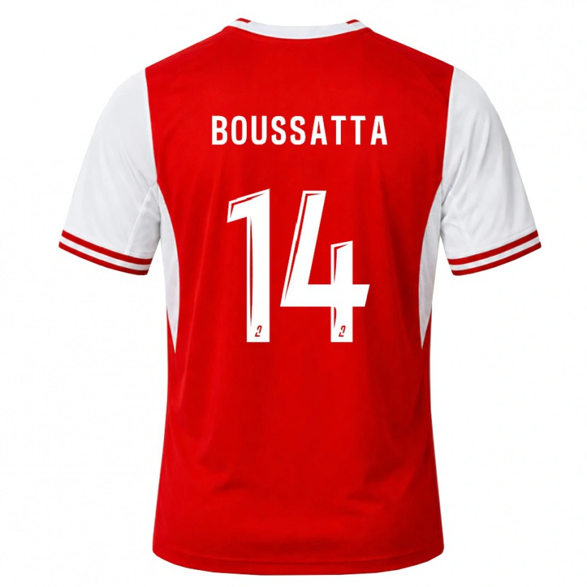 Danxen Uomo Maglia Naïl Boussatta #14 Rosso Bianco Kit Gara Home 2026/27 Maglietta