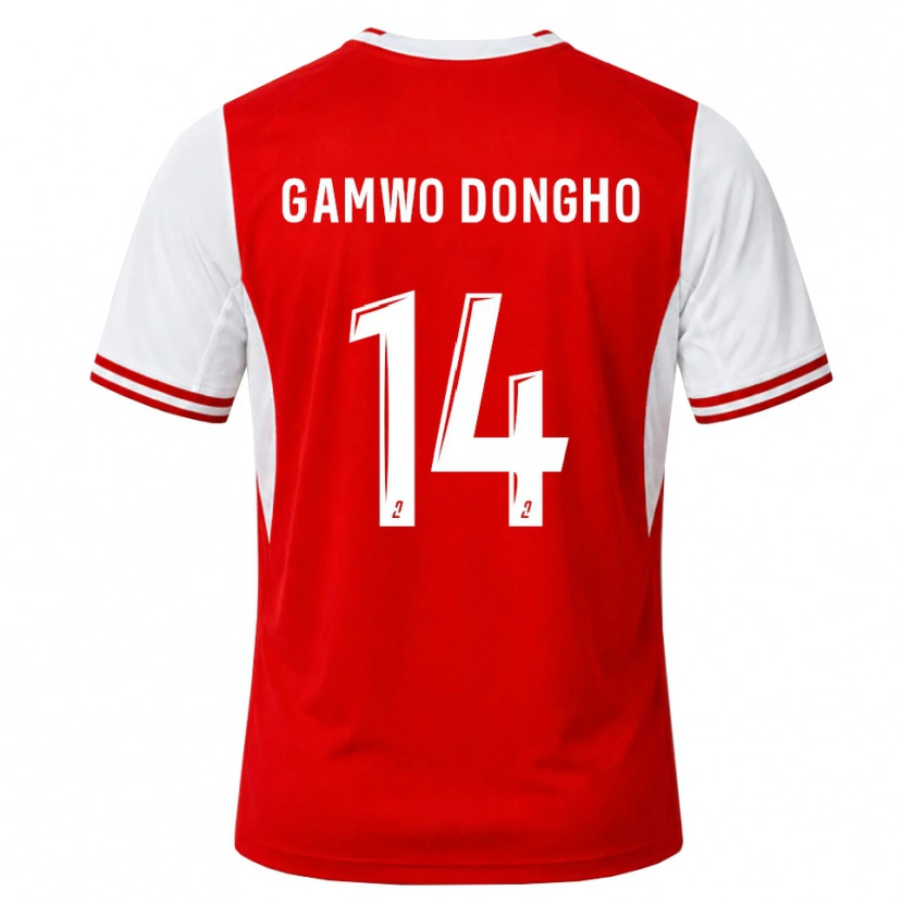 Danxen Uomo Maglia Samuel Gamwo Dongho #14 Rosso Bianco Kit Gara Home 2026/27 Maglietta