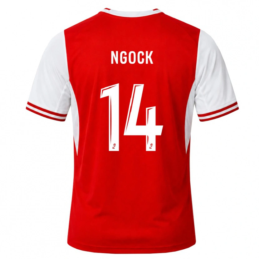 Danxen Uomo Maglia Monique Ngock #14 Rosso Bianco Kit Gara Home 2026/27 Maglietta