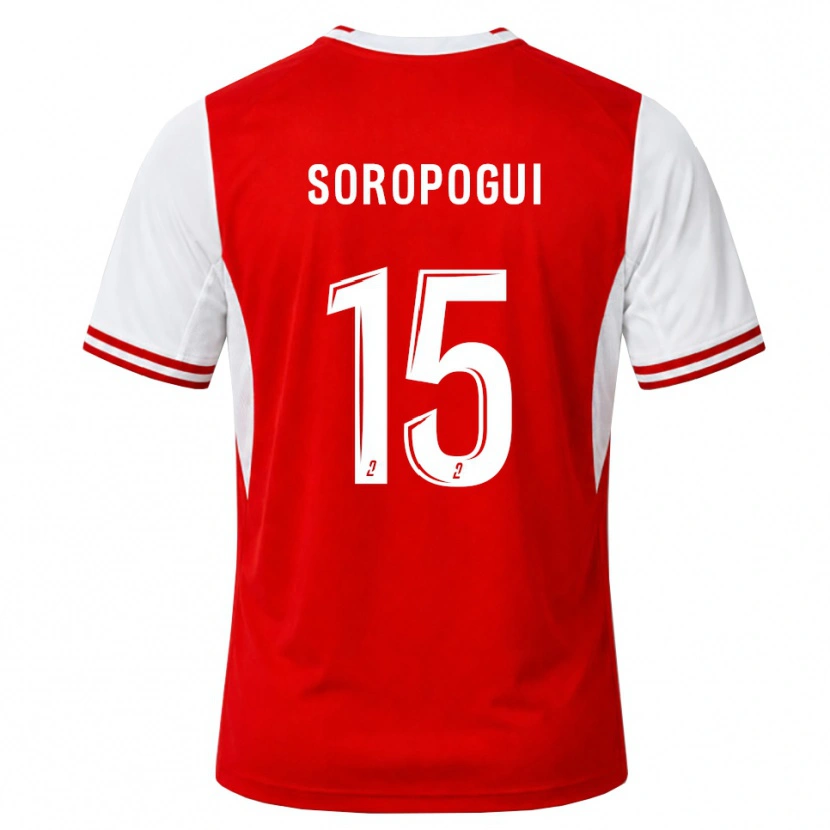 Danxen Uomo Maglia Yanis Soropogui #15 Rosso Bianco Kit Gara Home 2026/27 Maglietta