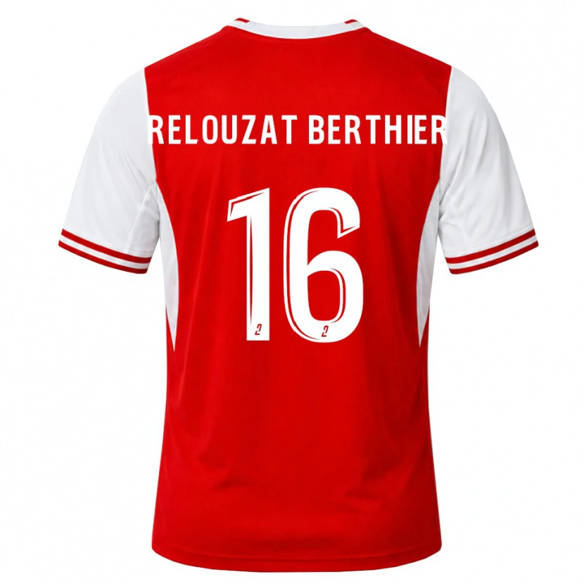 Danxen Uomo Maglia Maxime Relouzat Berthier #16 Rosso Bianco Kit Gara Home 2026/27 Maglietta