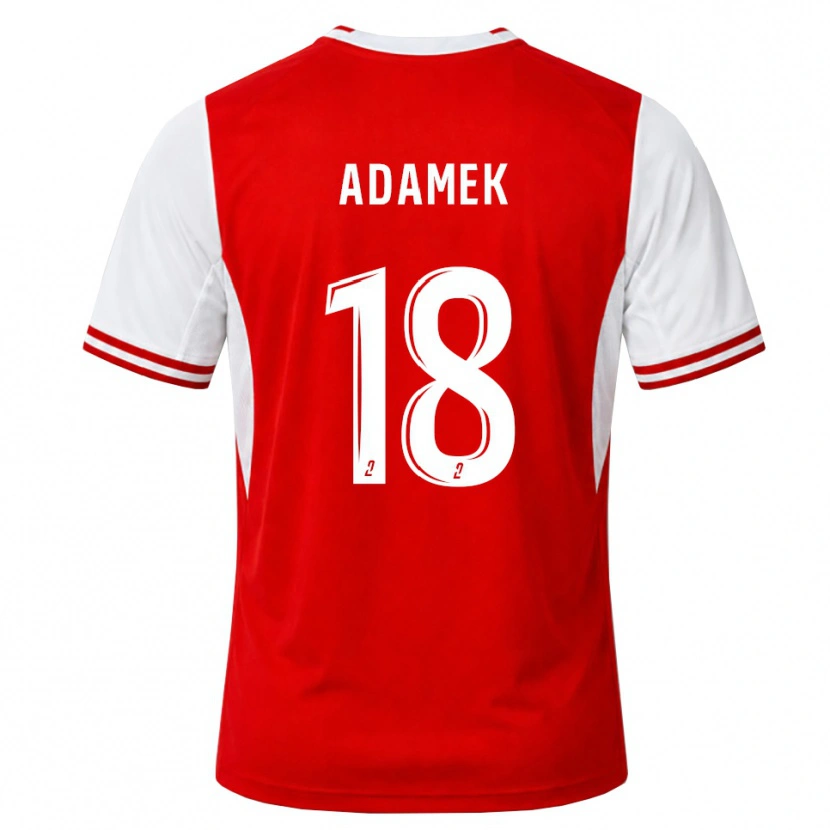 Danxen Uomo Maglia Kayla Adamek #18 Rosso Bianco Kit Gara Home 2026/27 Maglietta