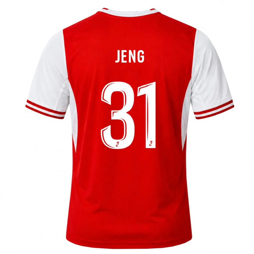 Danxen Uomo Maglia Malcolm Jeng #31 Rosso Bianco Kit Gara Home 2026/27 Maglietta