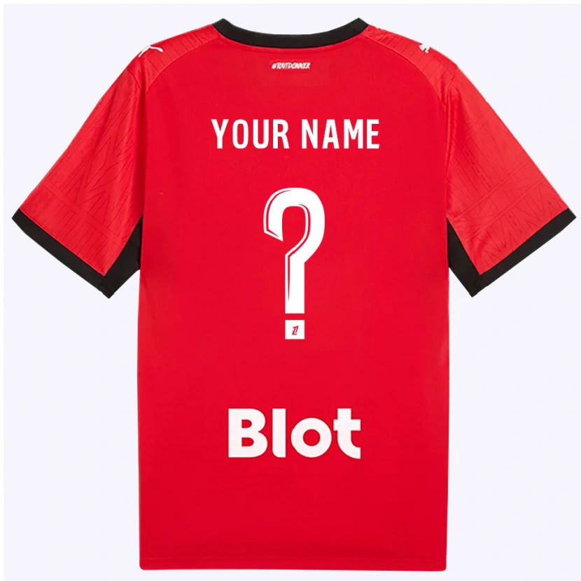 Danxen Uomo Maglia Il Tuo Nome #0 Rosso Nero Bianco Kit Gara Home 2026/27 Maglietta