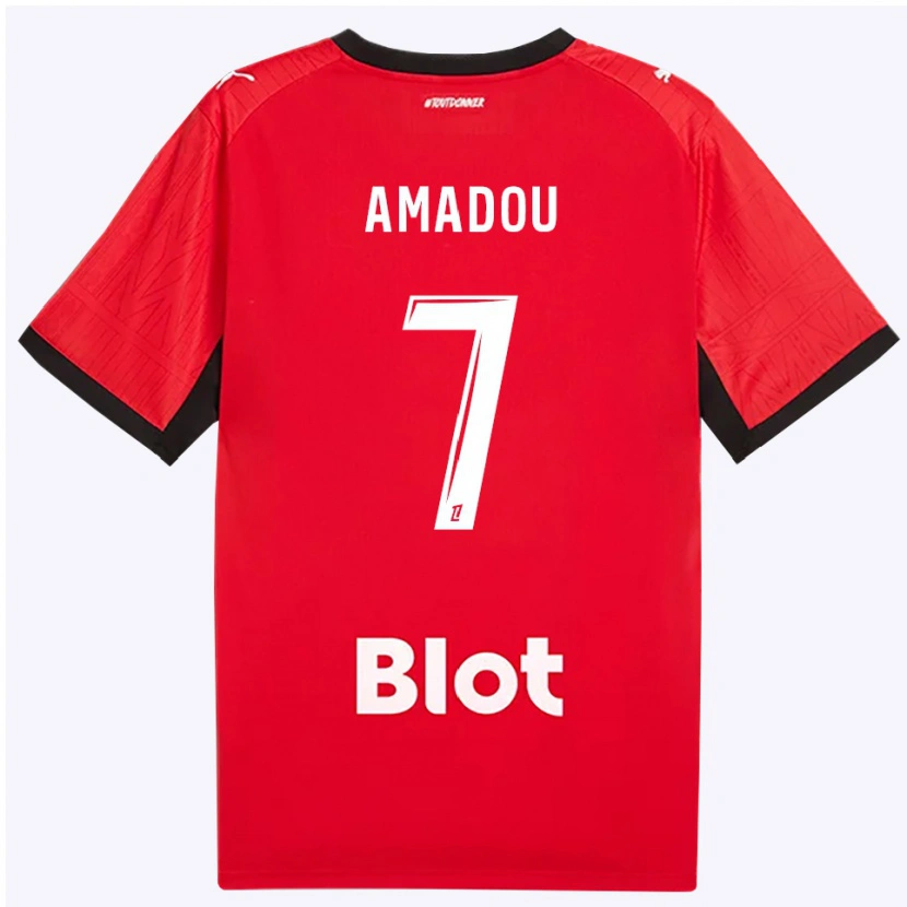 Danxen Uomo Maglia Amadou Diallo #7 Rosso Nero Bianco Kit Gara Home 2026/27 Maglietta