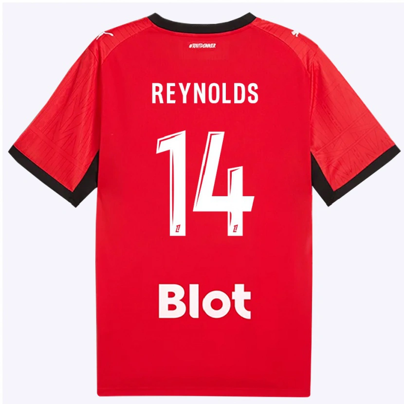 Danxen Uomo Maglia Bryan Reynolds #14 Rosso Nero Bianco Kit Gara Home 2026/27 Maglietta