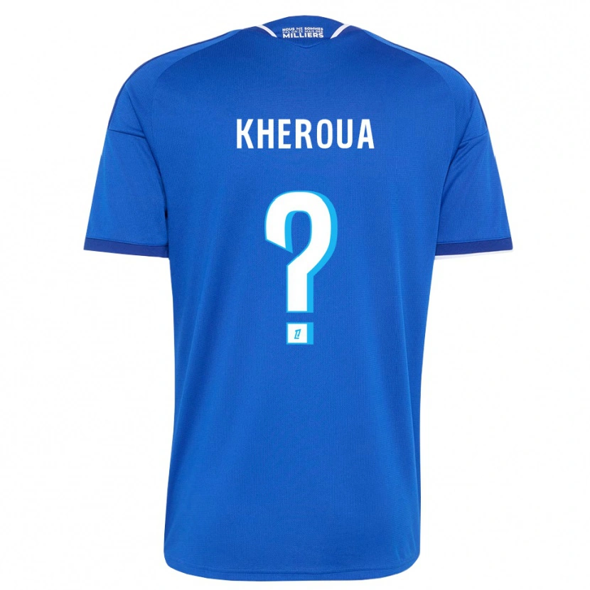 Danxen Uomo Maglia Nail Kheroua #0 Blu Reale Bianco Kit Gara Home 2026/27 Maglietta